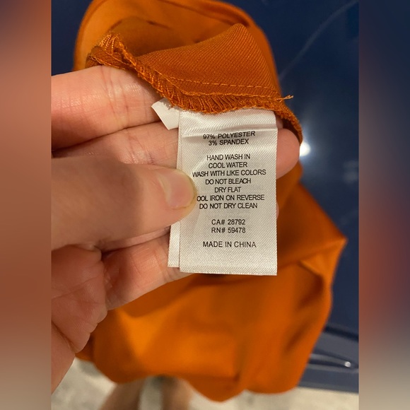 New Rachel Zoe Orange Satin Slip Skirt Size 8 - Picture 9 of 10